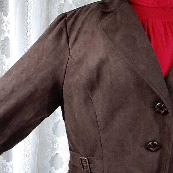 STUDIO I WOMEN'S JACKET BLAZER BROWN SIZE 14 - Picture 6 of 12